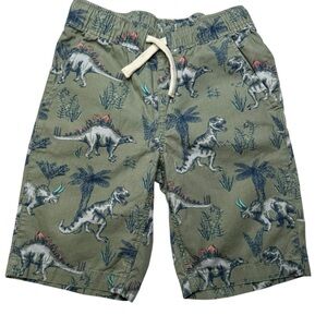 The Children's Place Boy's Green Dinosaur Drawstring Shorts Size 8